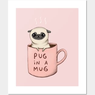 Pug in a Mug Posters and Art